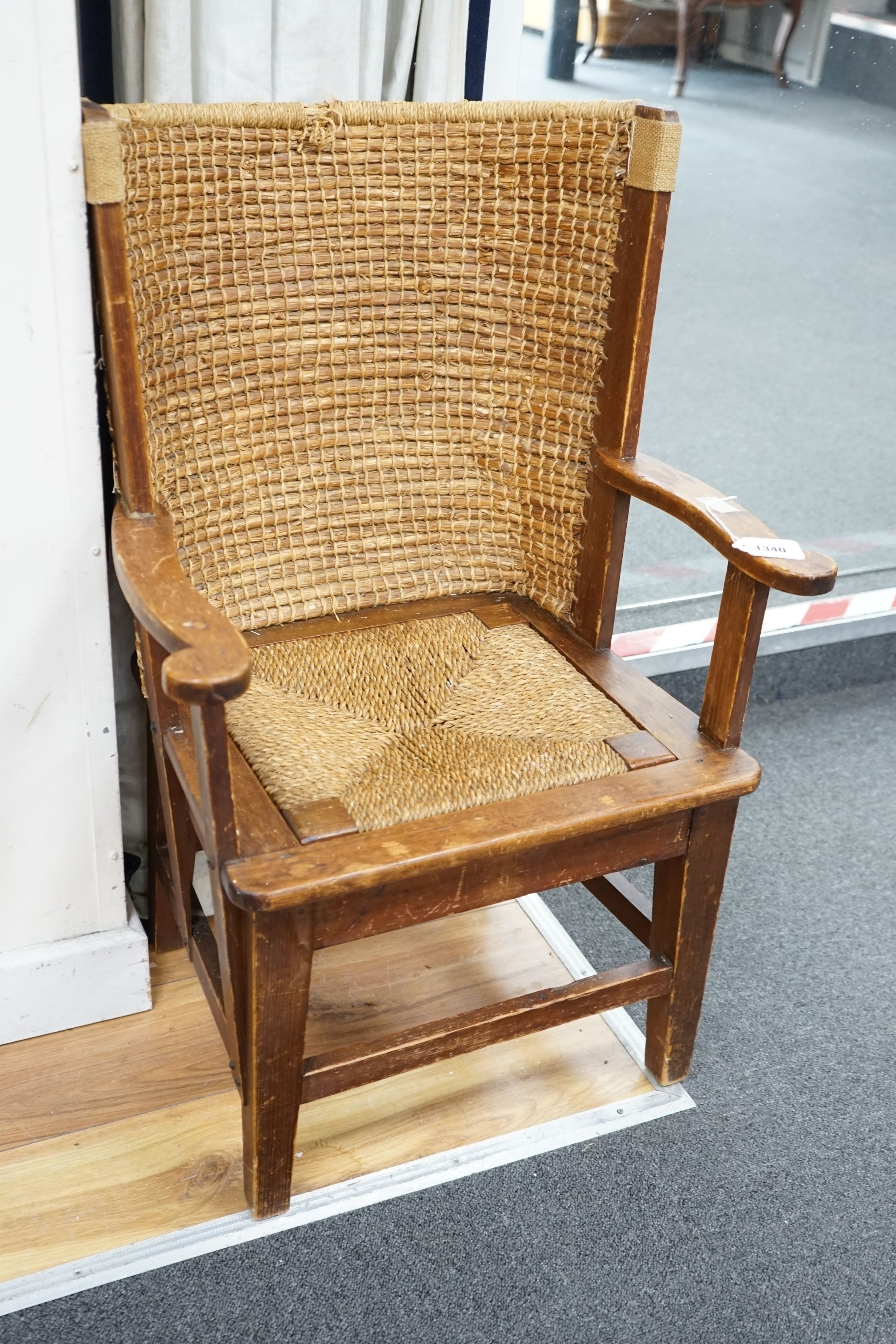 A Victorian child's Orkney chair, width 54cm, depth 42cm, height 82cm